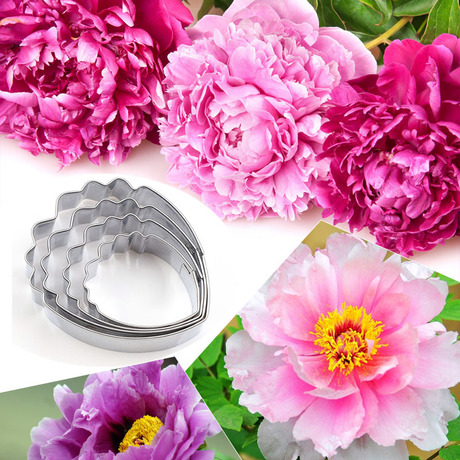 แม่พิมพ์สแตนเลสสำหรับพิมพ์ดอกไม้ชุดดอกโบตั๋นรุ่น A327 ยอดนิยมในหมู่นักประดิษฐ์ดอกไม้จากดินไทย,ดินญี่ปุ่น