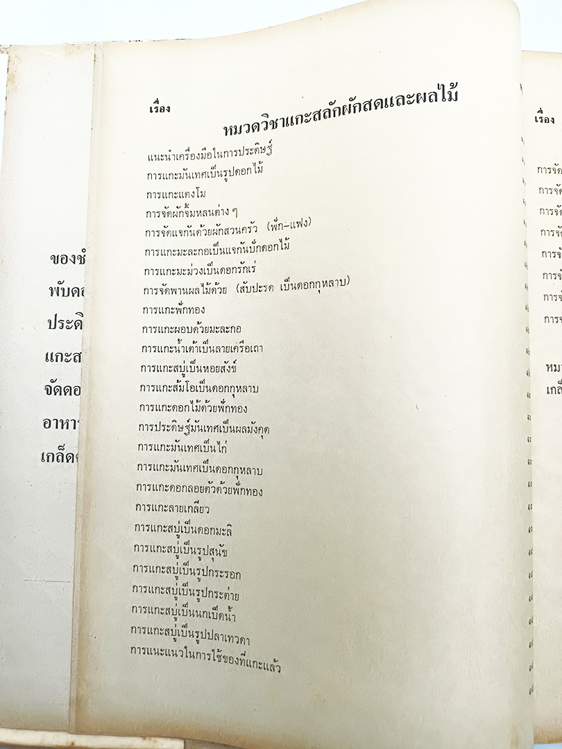 ตำราสารพัดช่าง (ศิลปศึกษา) แกะสลัก จัดดอกไม้ ตำราอาหาร หนังสือ หนังสือสะสม หนังสือหายาก ประดิษฐ์ประดอย งานฝีมือ