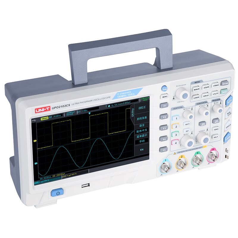 UNI-T UPO2102CS 100MHz 2Channels Ultra Phosphor Digital Ossilloscope