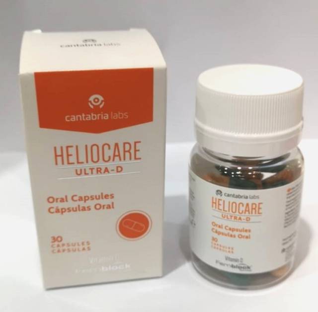 Heliocare Ultra-D 30 cap กันเเดด ชนิดเม็ด กันได้ทั้งตัว ป้องกันฝ้ากระ ( New Package)