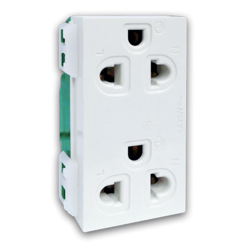 เต้ารับกราวด์คู่รุ่นใหม่ ZBG801 ZEBERG รวมแวทแล้ว [ขายปลีก/ส่ง]