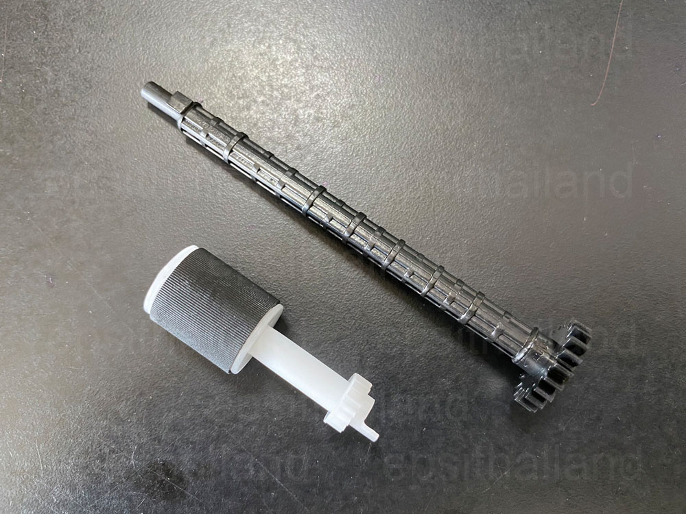 ้ย G3Q59-60114-1 แกนเฟืองพร้อมลูกยางดึงกระดาษฝาด้านบนชุดต้น PICKUP ROLLER AND GEAR SHAFT TOP COVER, ADF FOR HP M129/M130/M132/M133/M134/M227/M230/M231/M180/M181/M280/M281 500 กรัม