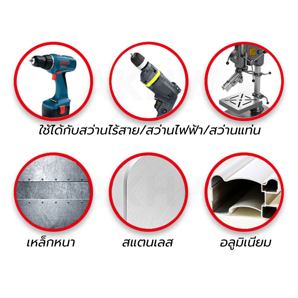 โฮลซอเจาะเหล็กหนาฟันคาร์ไบด์ T.C.T ยี่ห้อ KingsMan เจาะเหล็กหนา สแตนเลส อลูมิเนียม พลาสติก [ขายปลีก/ส่ง ราคาถูก]