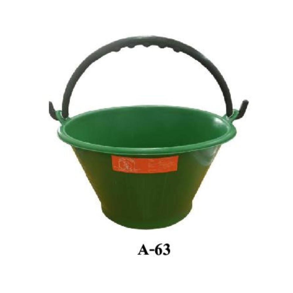 ถังปูน PVC (พิมพ์ใหม่) หูพลาสติก ตราช้างยืนส้ม [สินค้าสั่งโรงงาน ขายยกมัด] (2โหล/มัด)