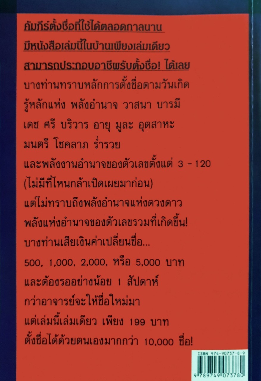 ตั้งชื่ออย่างไรให้เป็นมหาเศรษฐี : สมเจตน์ แสงคำ ณ เวียงกำพู