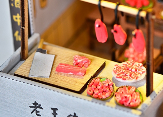 โมเดลจำลองร้านค้าสไตล์จีนย้อนยุคเหมาะสำหรับนักสะสมและนักประดิษฐ์โมเดลจำลอง