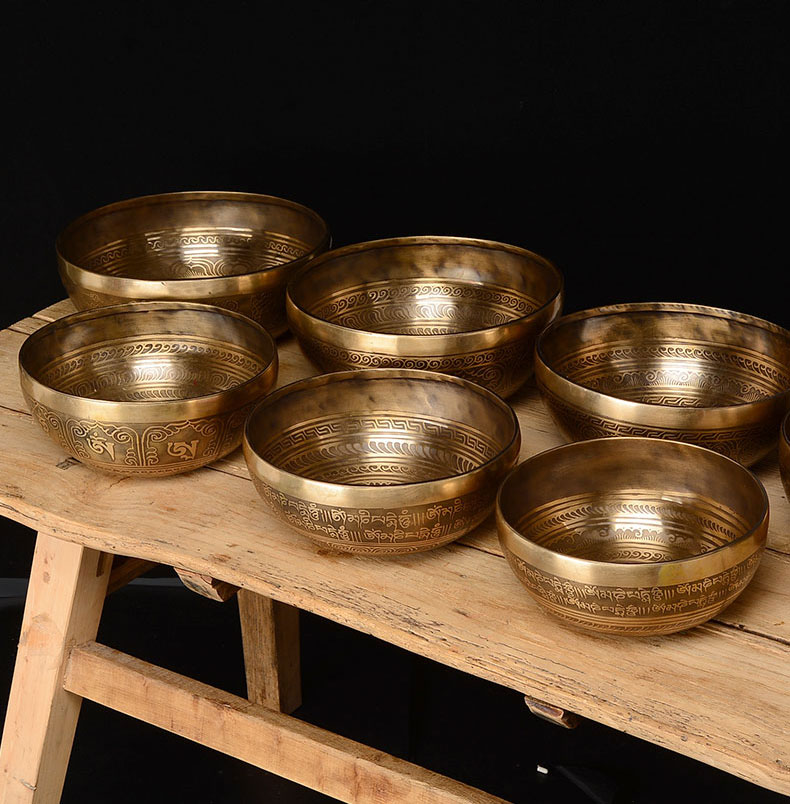 ขันทิเบต(ทองเหลือง) Tibetan Singing Bowl งานทำมือโดยช่างฝีมือชาวเนปาล (16 cm.)