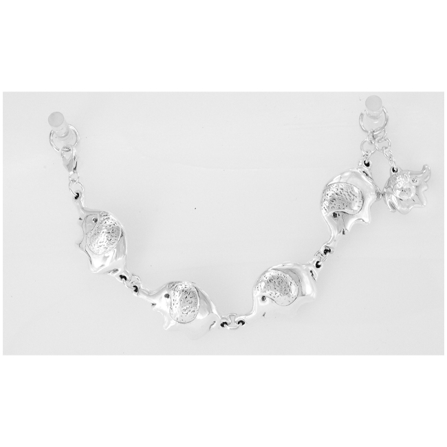 Silver Forming elephant Bracelet