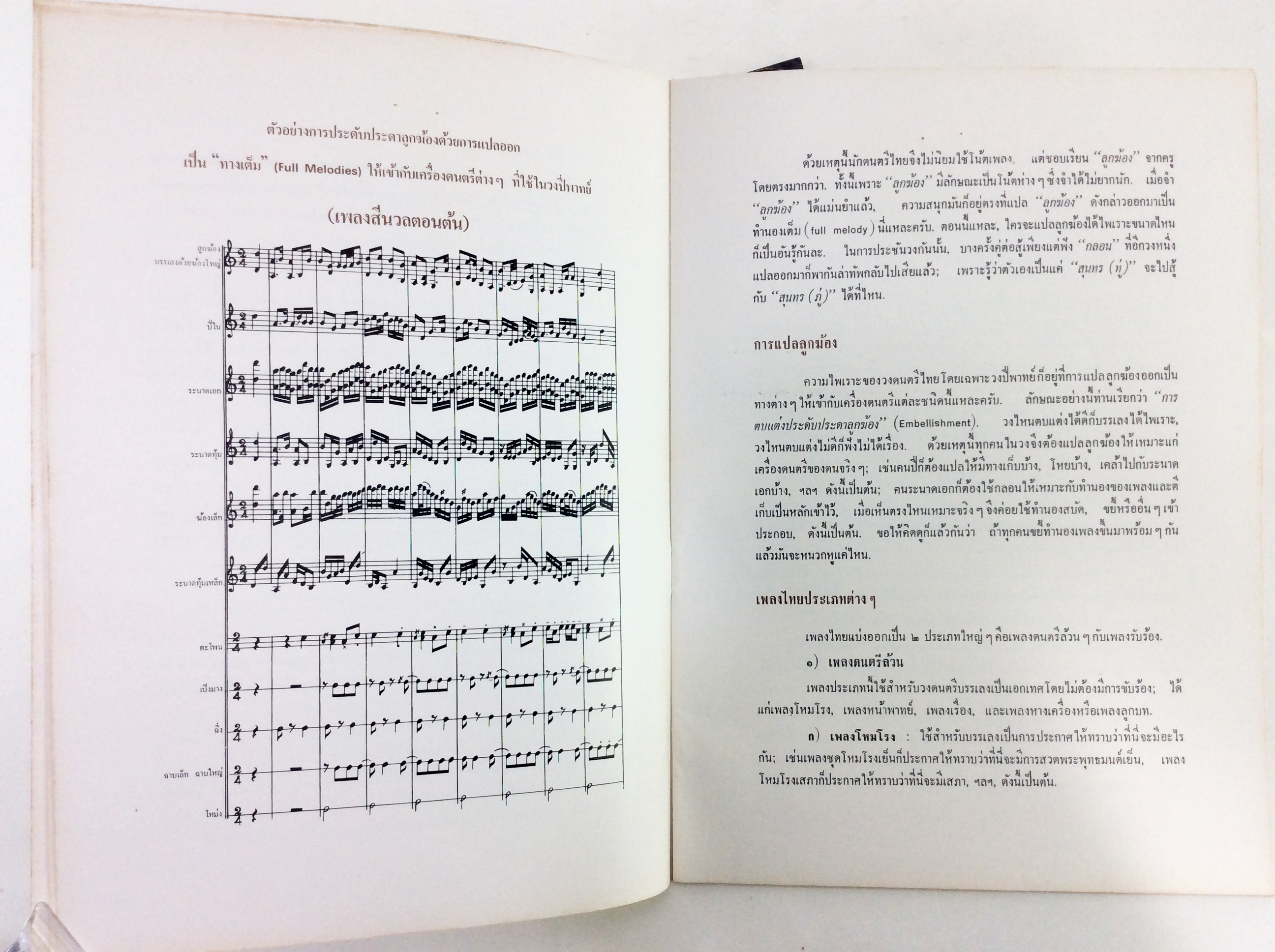 ดนตรีไทย หนังสือเก่า หนังสือหายาก หนังสือสะสม