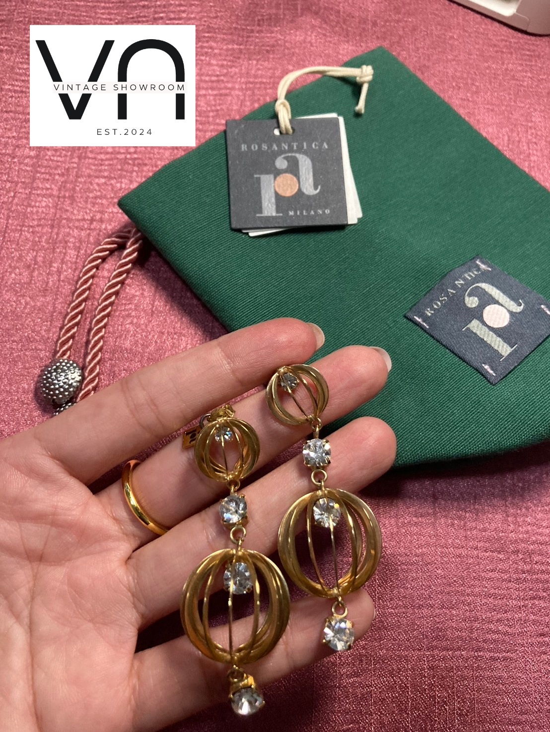 J00040 Brandname: ต่างหู Rosantica Milano ของแท้ 100% รวมถุงผ้า Vintage Earrings Rosantica Milano 100% Authentic Earrings JINGLE JANGLE Bell Balls GEOMETRIC Kinetic