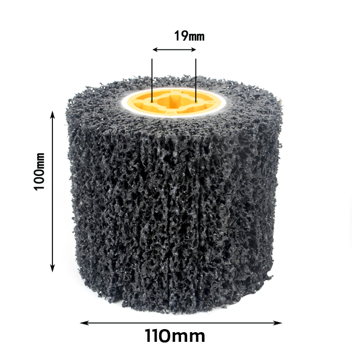 ลูกขัดสาหร่าย PTX ขนาด 100x110mm #40 สำหรับขัดลอกสนิม ลอกสี ขัดสแตนเลส ใช้สำหรับเครื่องขัดแฮร์ไลน์ 4 นิ้ว