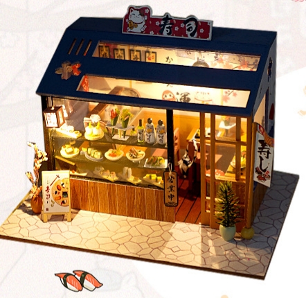 โมเดลร้านขายอาหารญี่ปุ่นเหมาะสำหรับนักสะสมและนัก DIY ของจิ๋วโดยเฉพาะ JAPANESE FOOD RESTAURANT