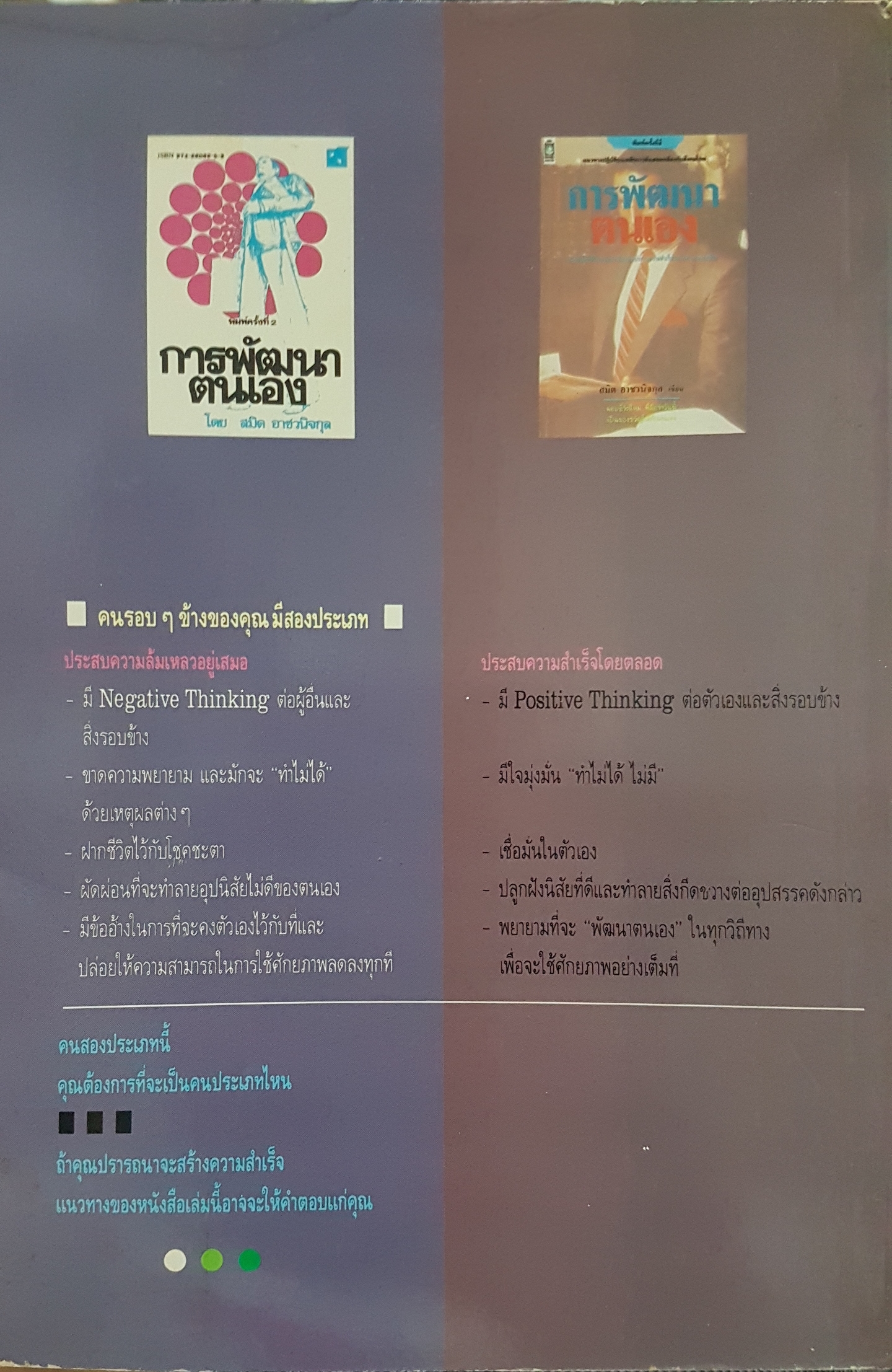 การพัฒนาตนเอง สำหรับผู้มีหัวใจหนุ่มสาวที่มุ่งมั่นประสบความสำเร็จในการทำงานและชีวิต สมิต อาชวนิจกุล เขียน