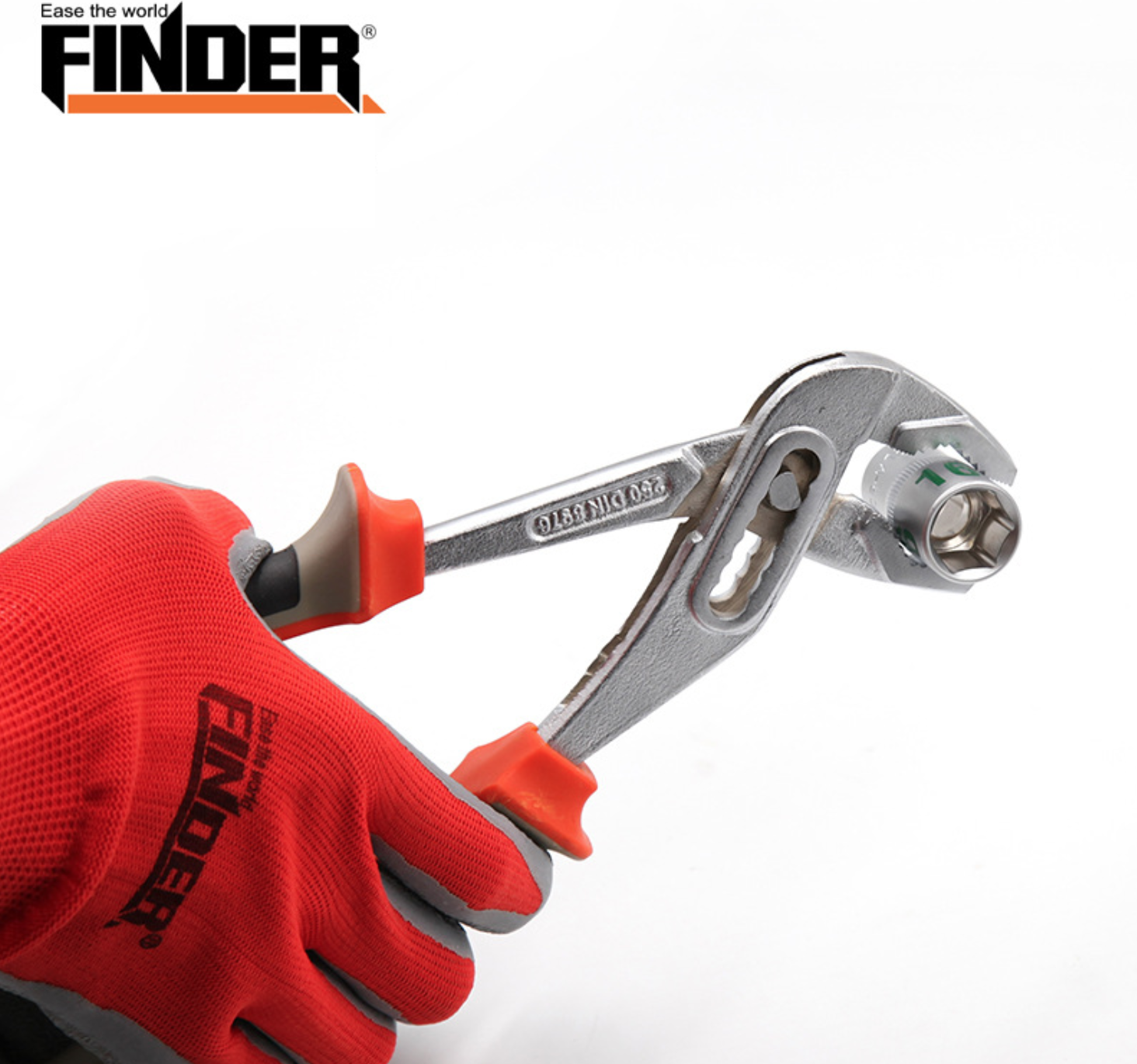 คีมคอม้า ยี่ห้อ FINDER ขนาด 9.5 นิ้ว ด้ามยางอย่างดี สำหรับงานหนัก แข็งแรงทนทาน