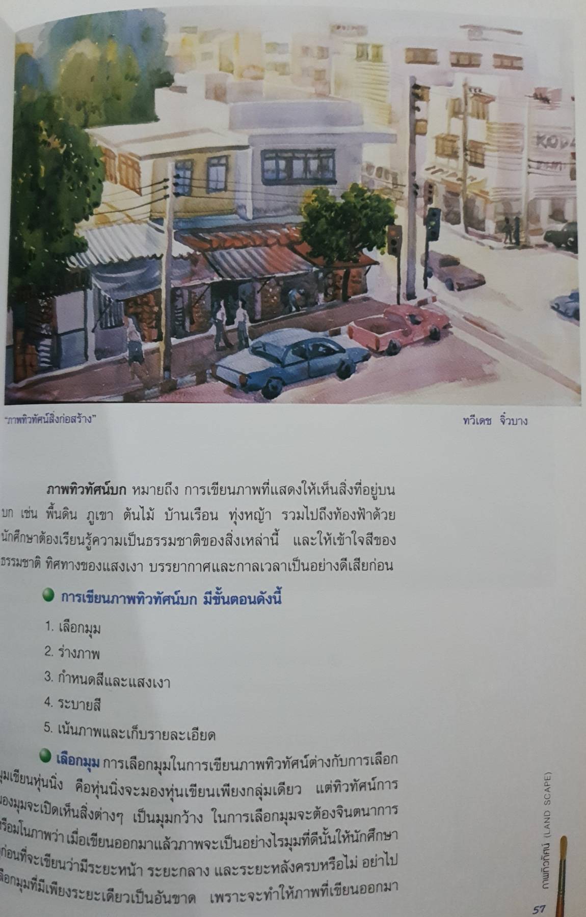 จิตรกรรมสีน้ำ โดย นิติพงศ์ ใจประสาท