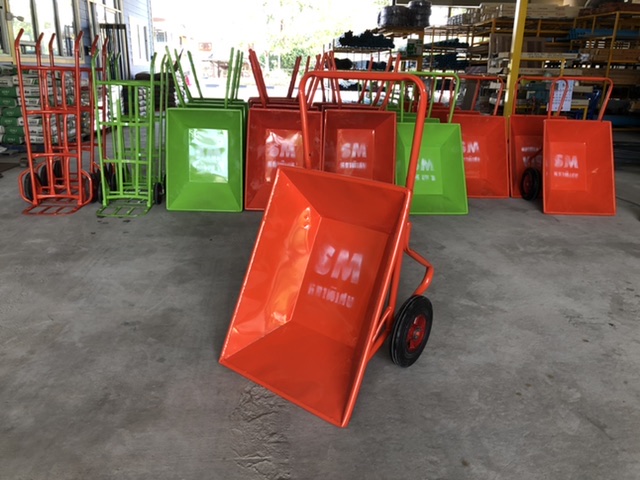 รถเข็นปูน ยี่ห้อ SM เหล็กหนา ล้อยางตัน/ล้อลม คุณภาพดี ทนทาน ส่งตรงจากโรงงาน ราคาถูก