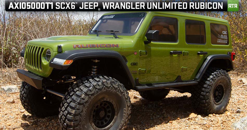 SCX6 Jeep JLU Wrangler: 1/6 4wd Green [ RTR ]