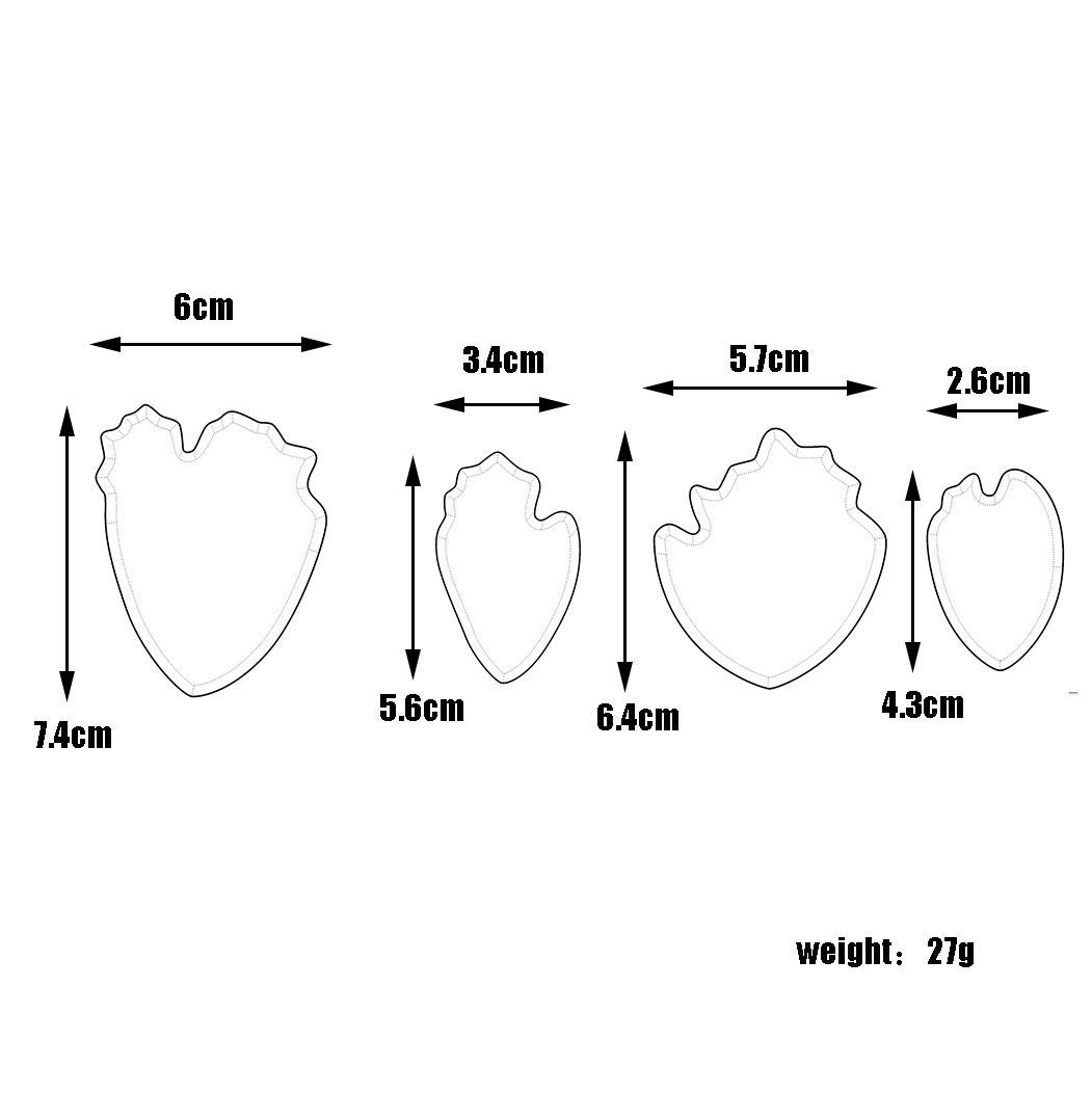 สแตนเลสดอกโบตั๋นดอกไม้A329 Small Peony Petal Cuttersรูปแบบน้ำตาลกลีบดอกไม้แม่พิมพ์fondantแม่พิมพ์พิมพ์กดสแตนเลสดอกไม้และพิมพ์ขนมเค้กงานเกรดเอส่งออกยุโรปสำหรับนักปั้นดอกไม้จากดินไทย