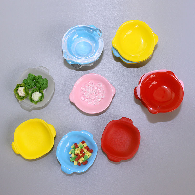 ชามจิ๋วสีชมพูแนหวานเหมาะสำหรับนำไปจัดร้านอาหารจิ๋วและเป็นพร๊อพห้องครัวน้องตุ๊กตา
