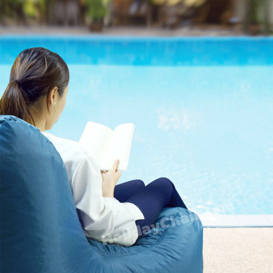 บีนแบ็ก ทรงตัวแอล ใช้งาน outdoor ได้ เนื้อผ้าเคลือบด้วย PVC เก้าอี้เม็ดโฟม bean bag บีนแบค เบาะเม็ดโฟม เก้าอี้นั่งเล่น เบาะนั่งเม็ดโฟม HC-067