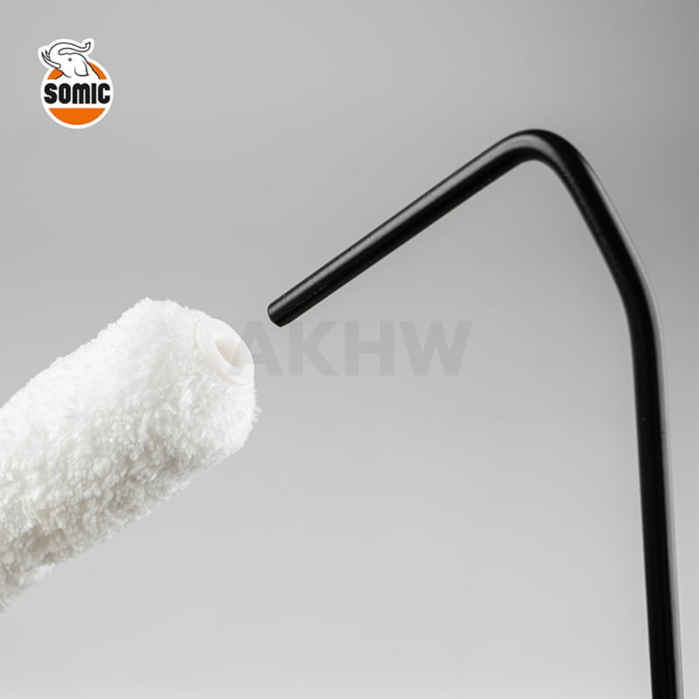 ลูกกลิ้งงานไม้ Wood Roll 4 นิ้ว โซมิค SOMIC สำหรับทาสีย้อมไม้, วานิช, แชลแล็ก [สินค้าสั่งโรงงาน ขายยกลัง] (ราคาไม่รวมแวท)