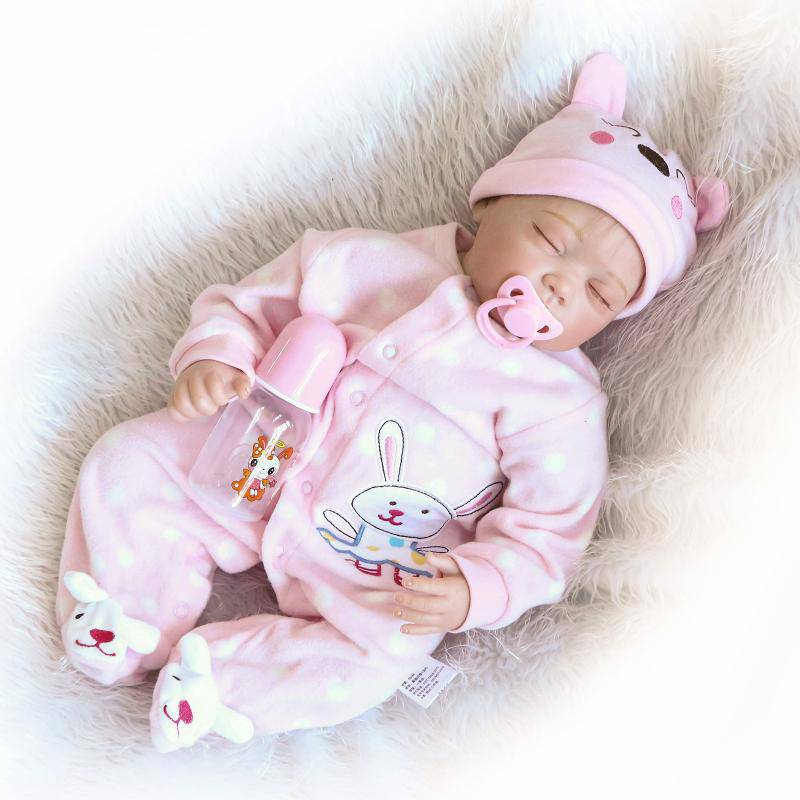 ตุ๊กตาเด็กทารกจำลองเสมือนจริงน้อง pink rabbit white dot งานแท้เสมือนทารกจริงREBORN DOLL NPK BRAND