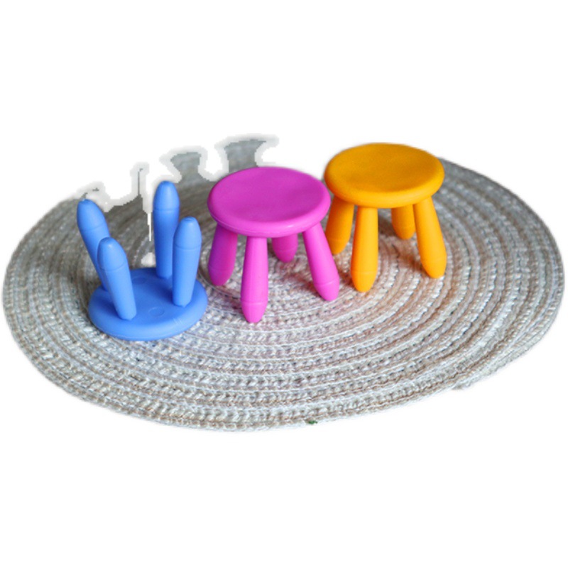 เก้าอี้การ์ตูนจิ๋วสีชมพูสายหวานสำหรับประกอบฉากบ้านตุ๊กตาตุ๊กตาพลาสติกOB11 ฉากจิ๋วมินิจำลองเฟอร์นิเจอร์รุ่น Pocket