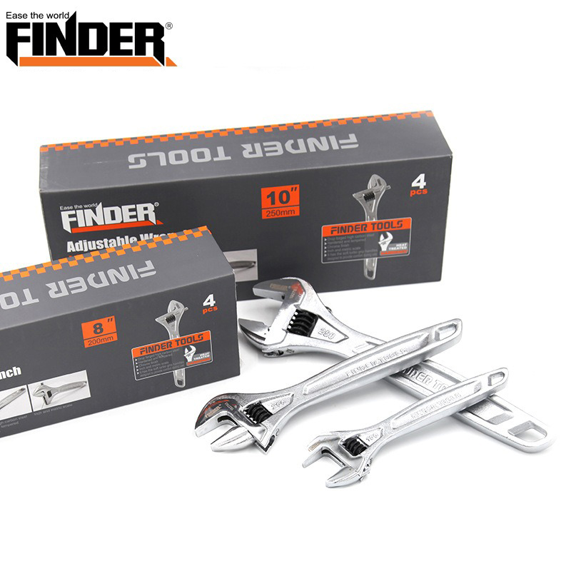 ประแจเลื่อน Finder เหล็กคุณภาพสูง ทนทานไม่บิ่นเสียหายง่าย ด้ามจับยาวช่วยให้จับได้ถนัดแน่น [ขายปลีก/ส่ง]