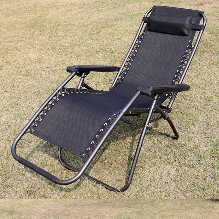 เก้าอี้ปรับนอน เก้าอี้พับได้ เก้าอี้พักผ่อน เก้าอี้พับนอน เก้าอี้นอน เก้าอี้สนามพับได้ เก้าอี้นอนพับได้ เก้าอี้ปรับเอนนอน สีดำ รุ่น HC-001