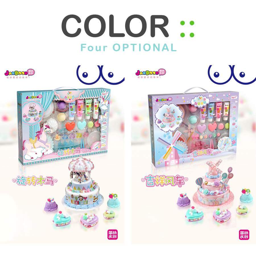 ของเล่นDIYประดิษฐ์เค้กเหมาะสำหรับเด็กเพื่อฝึกกล้ามเนื้อมือ และสร้างจินตนาการ