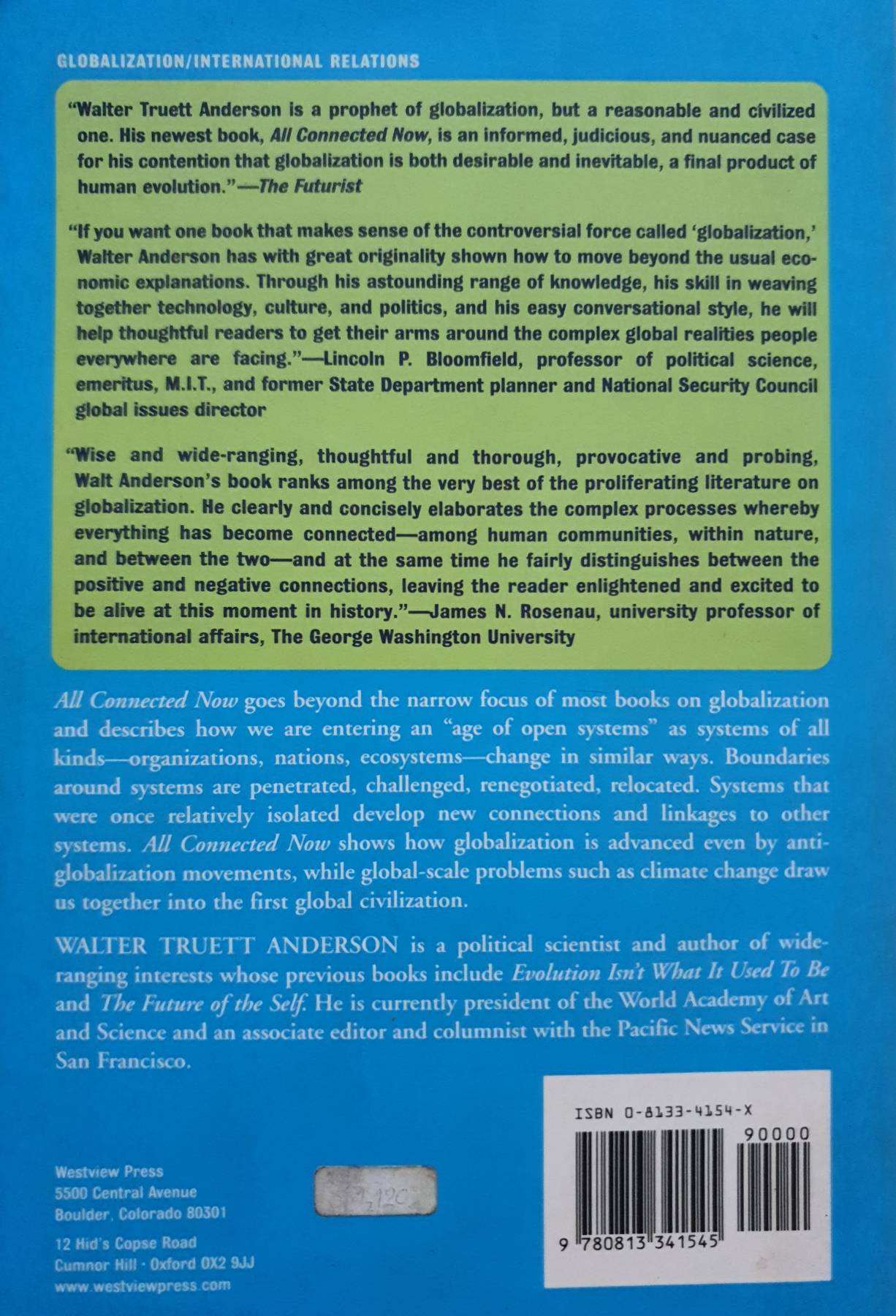 All Connected Now: Life In The First Global Civilization : Walter Truett Anderson