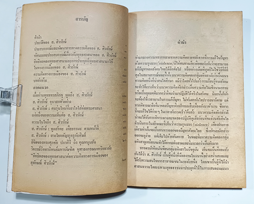 พุทธศาสนากับความคิดทางการเมืองของ ส.ศิวรักษ์ หนังสือ สังคม การเมือง