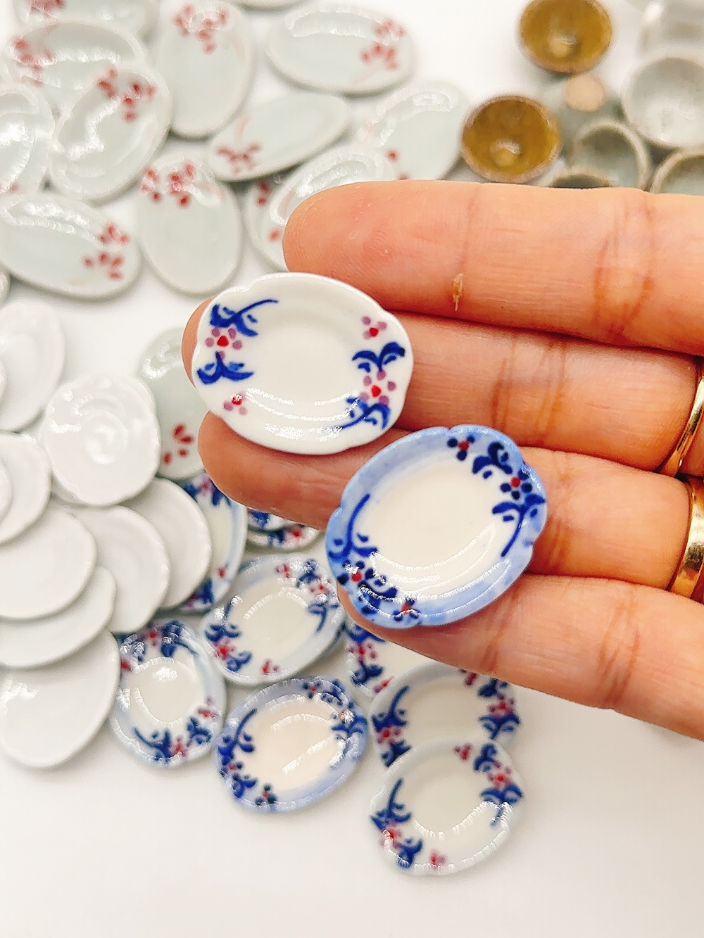 10 pieces Miniature Ceramic plate