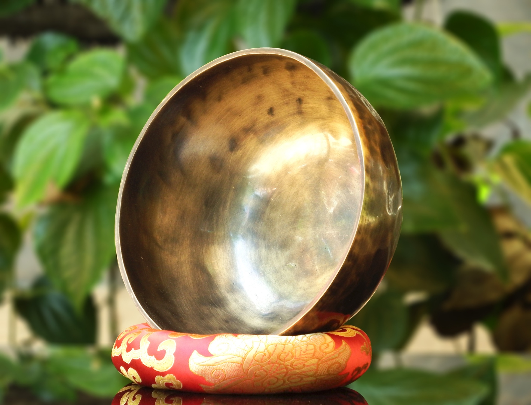 ขันทิเบต(ทองเหลือง)Tibetan Singing Bowl งานทำมือโดยช่างฝีมือชาวเนปาล ขนาด 18 cm.