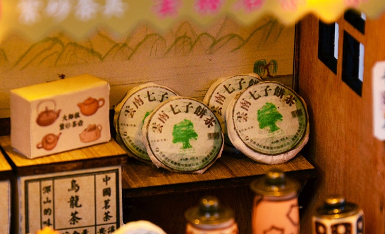 โมเดลร้านขายชุดชาจำลองTEA MINIATURE MODEL CLASSICโบราณจิ๋วสำหรับนักประดิษฐ์และมอบเป็นของขวัญให้ผู้ใหญ่ในโอกาสต่างๆ