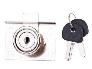 กุญแจลิ้นชัก/No.777,779/แป้นฝัง/7/8"/Excel