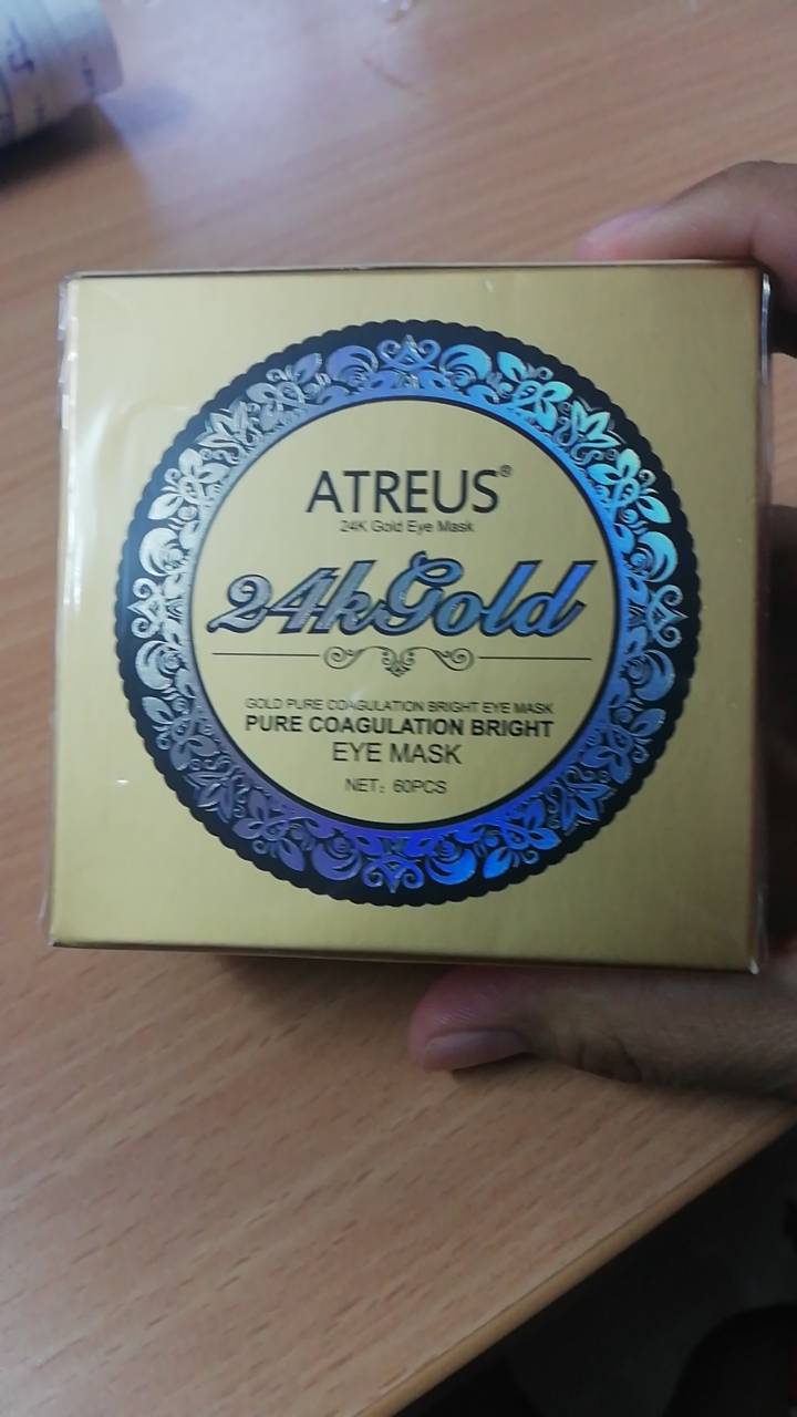 ATREUS 24K Gold Eye Mask แผ่นมาส์กใต้ตา ทองคำ 24K AT家的24K黄金眼膜