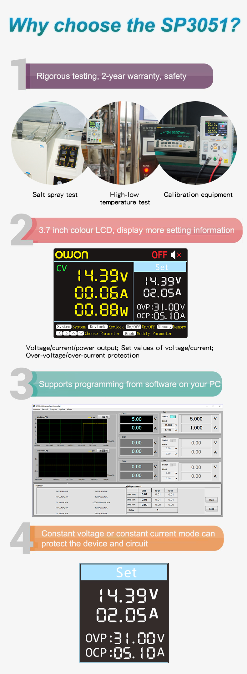 OWON SP3051 1 CH DC Power Supply