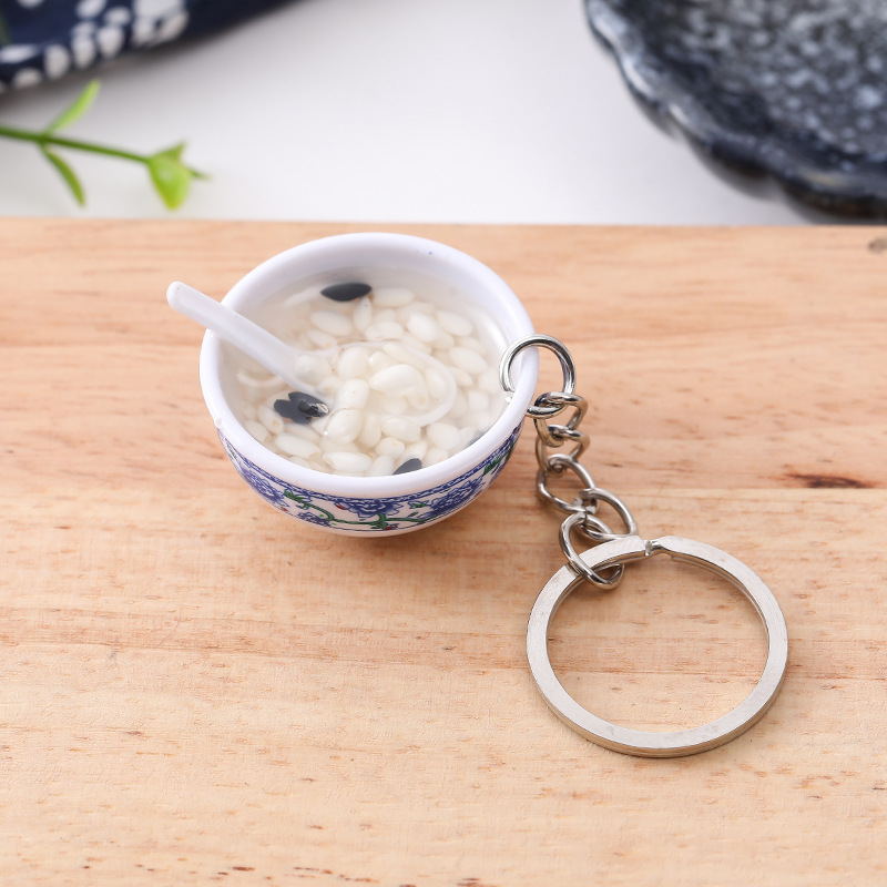 ของหวานจิ๋วจำลองอาหารญี่ปุ่นพวงกุญแจสำหรับนักสะสมและเป็นของที่ระลึก