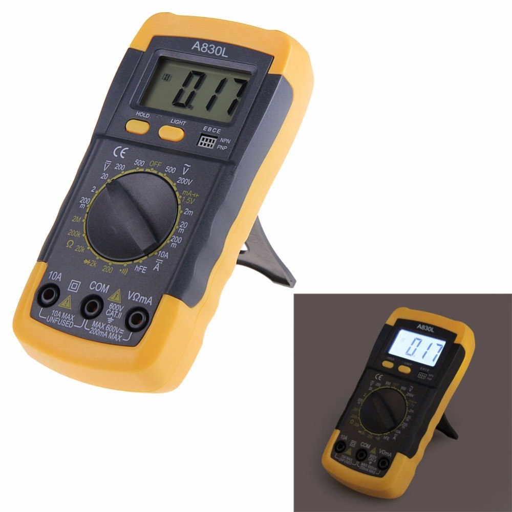 Electrical LCD Digital Multimeter AC DC Voltmeter Ohmmeter Multitester - Intl A830L
