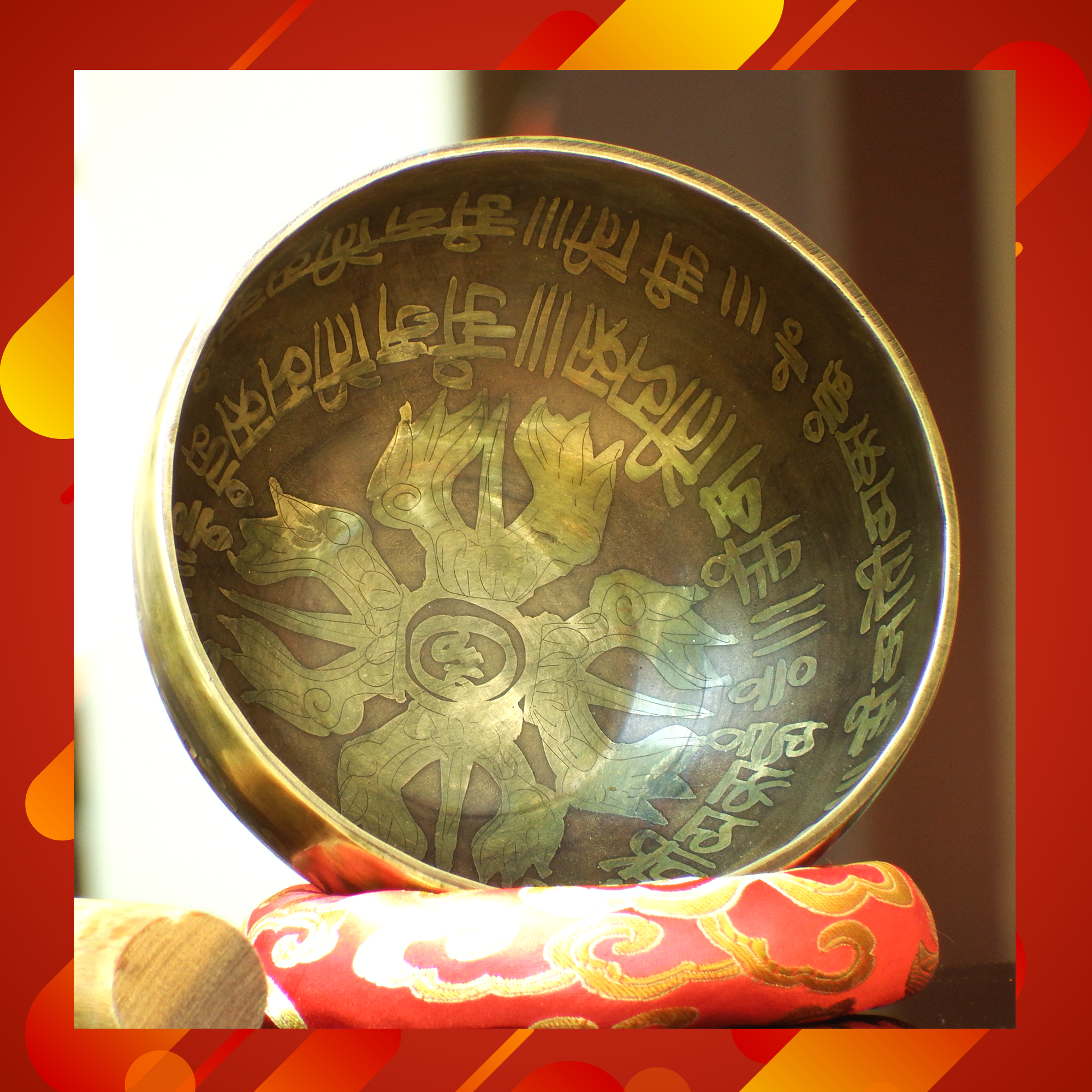 ขันทิเบต(ทองเหลือง) งานทำมือโดยช่างฝีมือชาวเนปาล Tibetan Singing Bowl 13 cm.