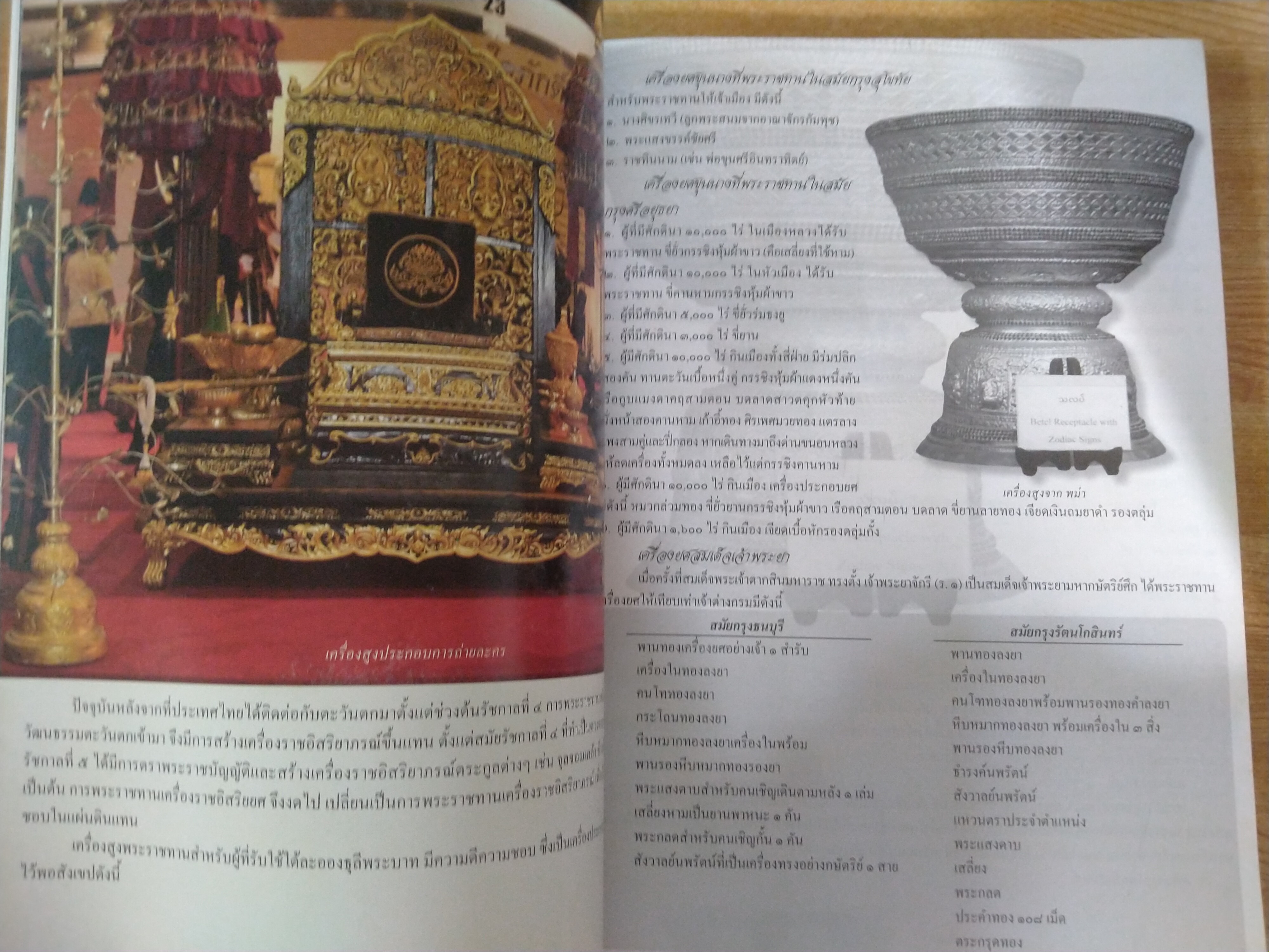 เส้นสายลายไทย หัตถศิลปะภัณฑ์ (เครื่องสูง)