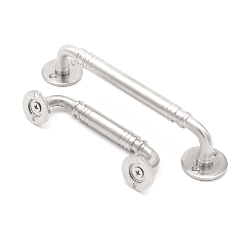 มือจับประตู/หน้าต่างสแตนเลสแท้ KingsMan แบบตันก้านโค้ง หนาทนทาน ไม่เป็นสนิม [ขายส่ง]