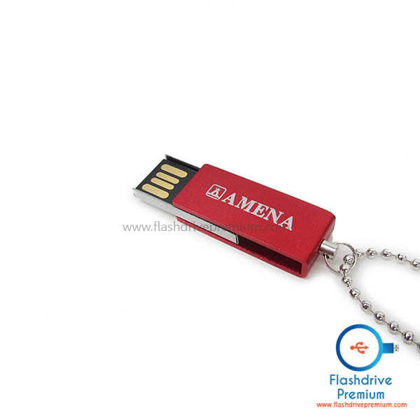แฟลชไดร์ฟมินิ พร้อมสร้อย (Mini Metal USB Flash Drive)