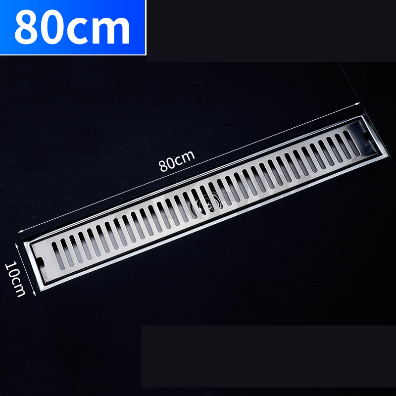 ตะแกรงน้ำทิ้งแบบยาว ลายเซาะร่อง KingsMan วัสดุสแตนเลสแท้ SUS304 ทนทาน ไม่เป็นสนิม [ขายปลีก/ส่ง]