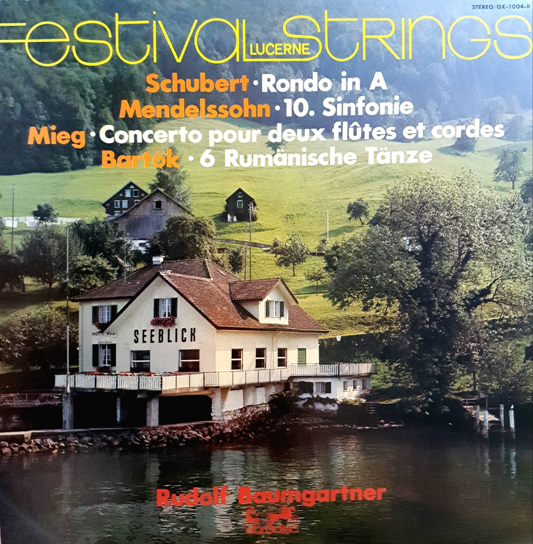 Vinyl, LP, Festival lucerne STRINGS Schubert : Rudolf Baumgartner