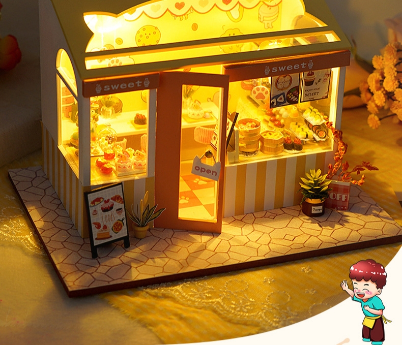 โมเดลจำลองร้านขายไอศครีมแสนหวานน่าสะสมมาก อาหารสำหรับคนที่ชื่นชอบงาน DIY ICE CREAM MODEL BASIC HOBBY THE BEST COLLECT