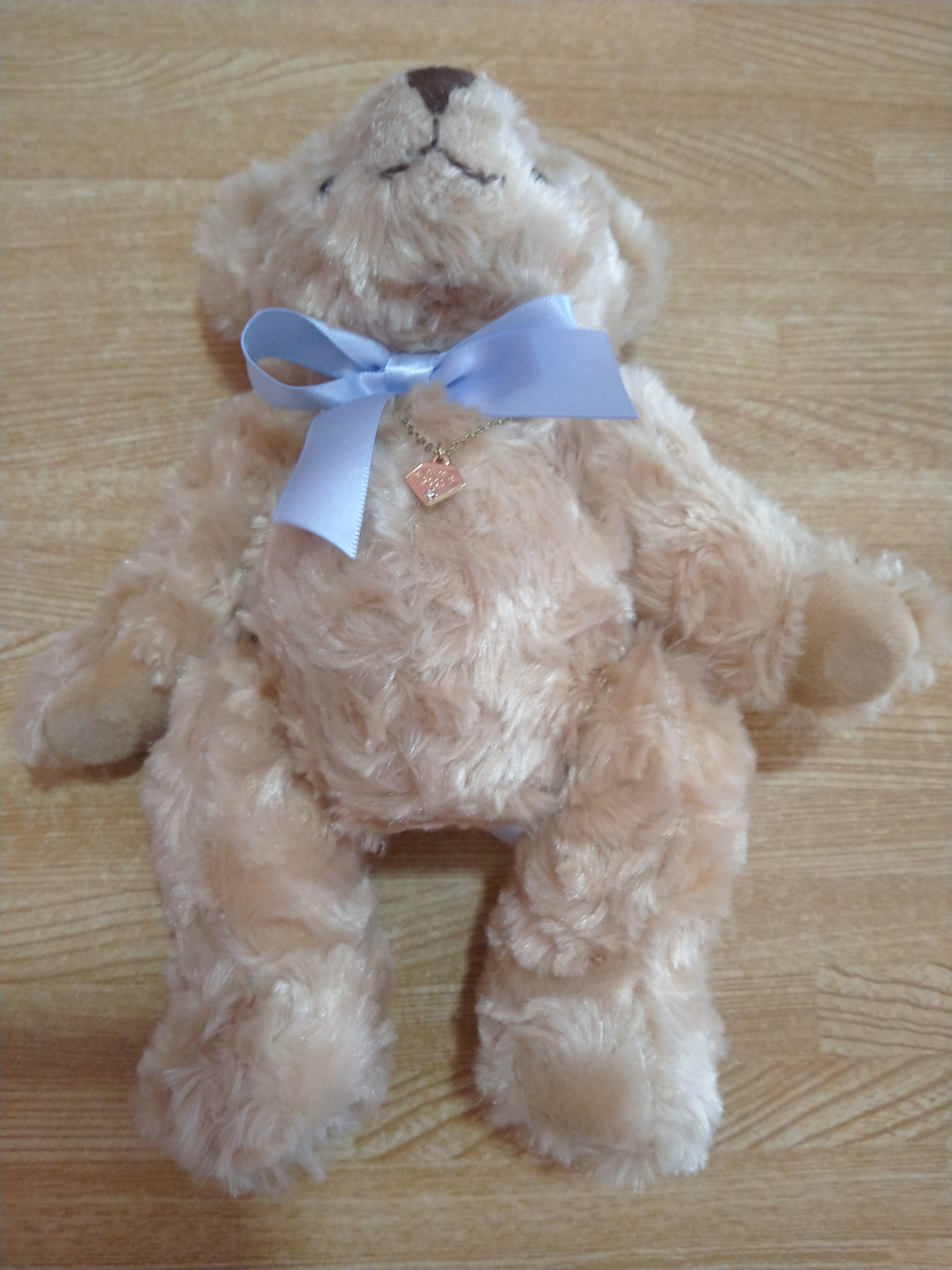 ตุ๊กตาหมีผูกโบว์ฟ้า