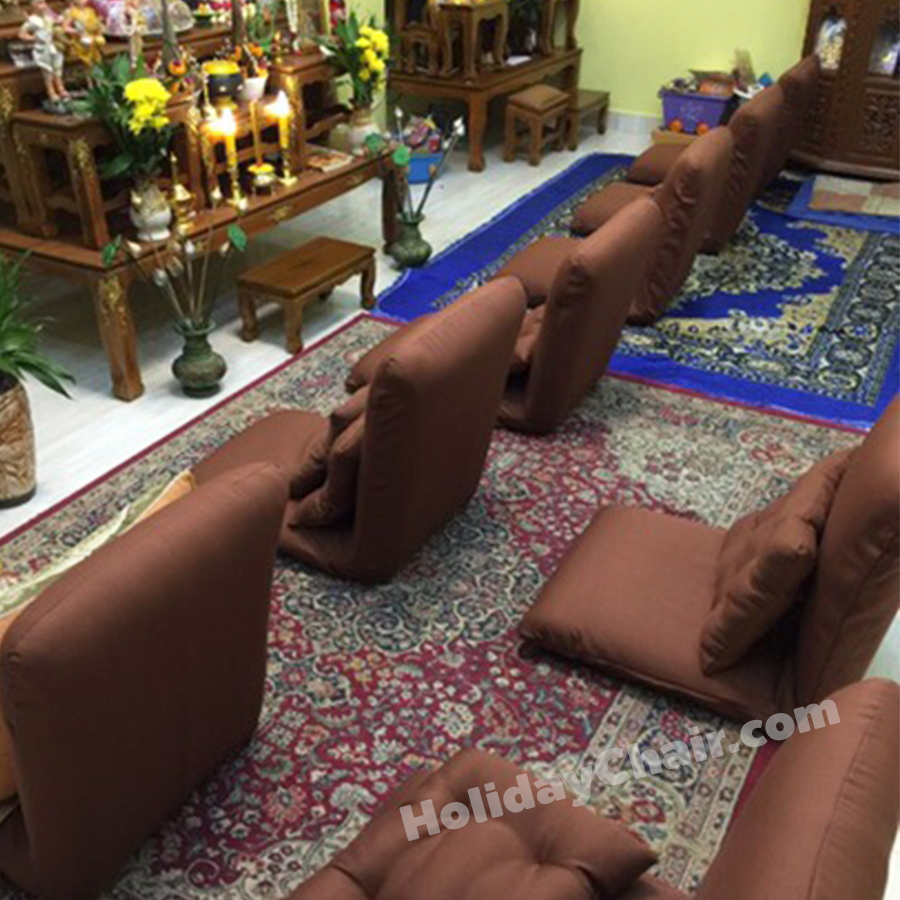 เบาะนั่งสมาธิ ปรับได้ 6ระดับ พร้อมหมอนอิง เบาะรองนั่งสมาธิ เก้าอี้นั่งพื้น เก้าอี้สวดมนต์ เบาะรองนั่งมีพนักพิง เก้าอี้นั่งสมาธิ เบาะรองนั่งพื้น HC-057