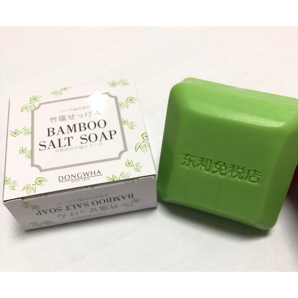 BAMBOO SALT SOAP สบู่หน้าขาวลดสิวและริ้วรอย ช่วยยับยั้งแบคทีเรียลดกลิ่นกาย
